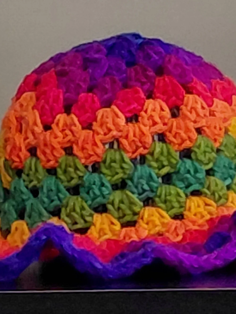 Rainbow Crochet Sun Hat - Multicolor